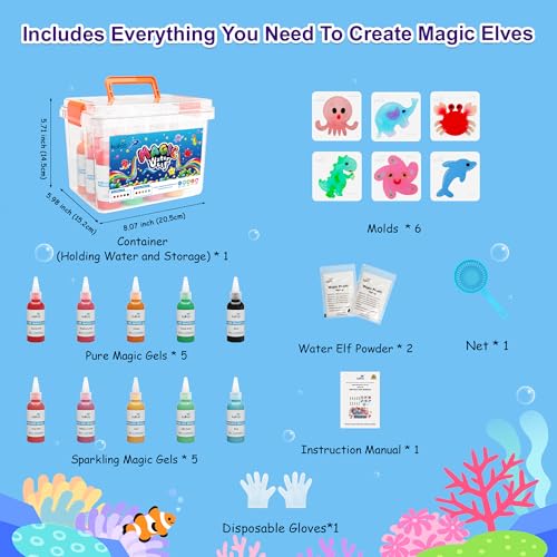 Magic Water Elf Toy Kit (10 Sea Creature Colors)