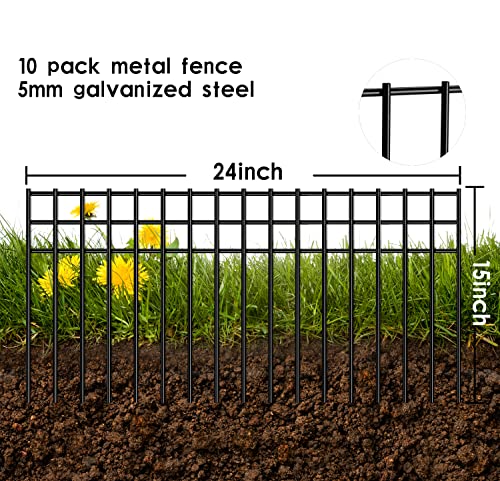 24x15 inch No Dig Animal Barrier Fence (20 pack 24x15-inch black)