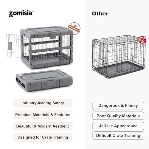 36" L Collapsible Dog Crate for Dogs (Gunmetal / 36.42 x 24.2 x 26 in)