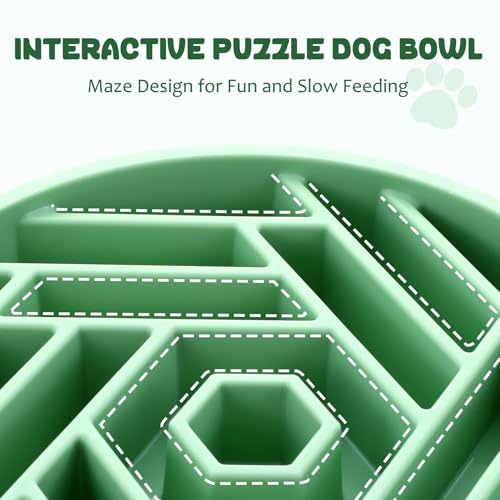Slow Feeder Dog Bowl (mint green)