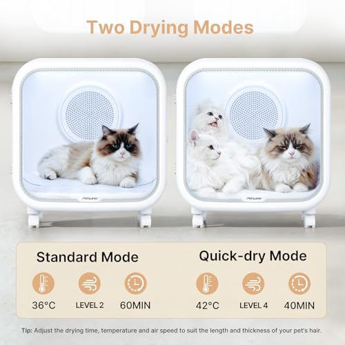 Upgrade 75L Large Automatic Cat Dryer Box