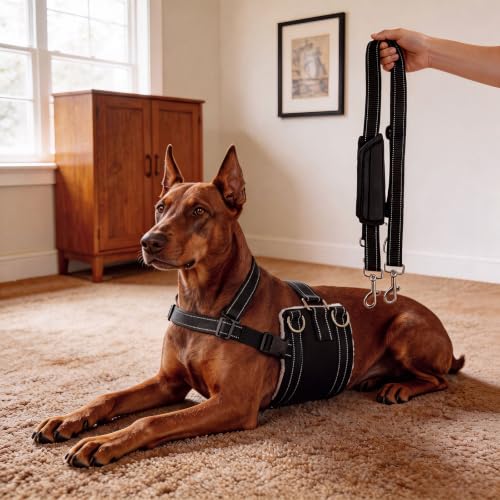 Adjustable All Dog Lift Harness for Large Dogs (Black (Female & Male) / Medium)