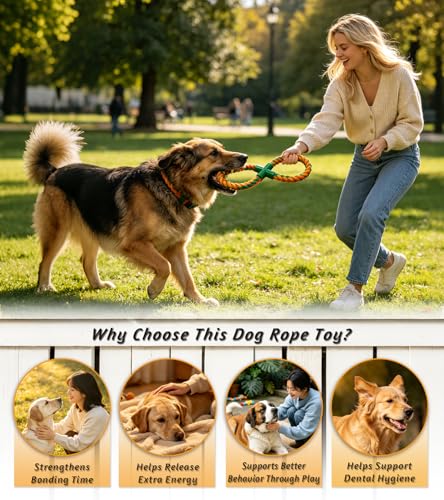 2 Pack Dog Rope Toys for Large Dogs
