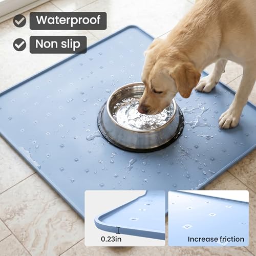 Silicone Pet Feeding Mat (blue / 26*26)