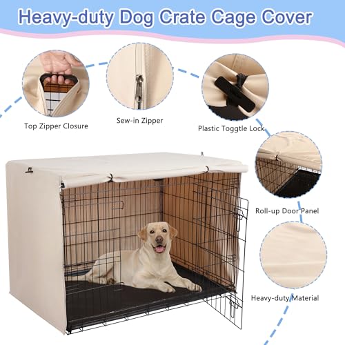Dog Crate Cover (36.0"L x 23.0"W x 25.0"H / Tan)