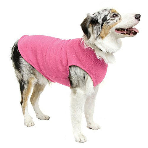 Stretch Fleece Vest Dog Sweater (5X-Large Length (25") / Pink)