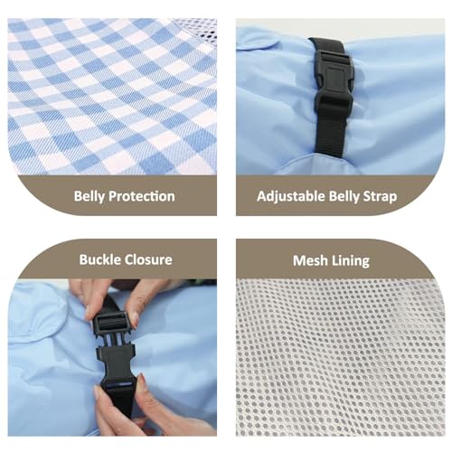 Dog Raincoat Waterproof (Light Blue / 3X-Large(77-94lb))