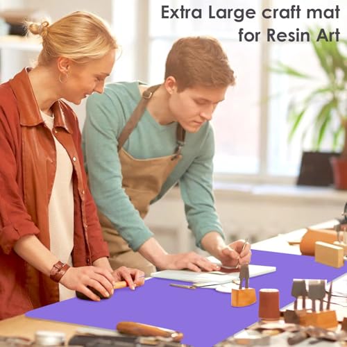 Extra Large Silicone Mats for Kitchen Counter (05-purple / 27.6"L x 15.7"W)