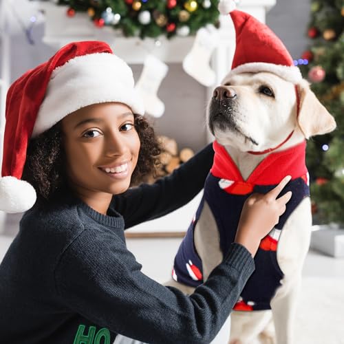 10 Pack Large Dog Sweater Fleece Pet Dog Plaid Clothes Winter (L / Bright)