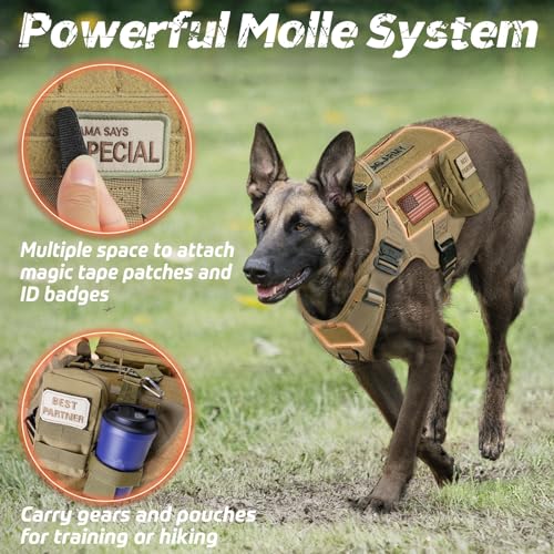 Tactical Dog Harness for Small (Brown / Small)