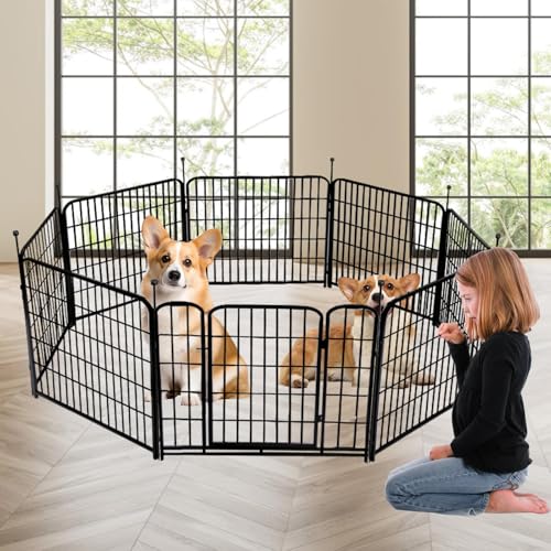 Garden Fence with Gate 32 in (32''(H)-4panels-8.9ft(L))