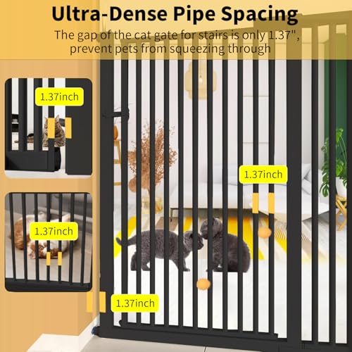 55.1" Extra Tall Pet Gate (Black / 29.92"- 43" Wide)