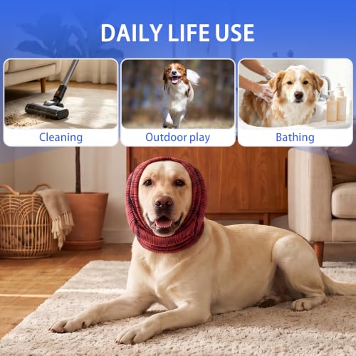 Quiet Ears for Dogs (Red / Medium (Head: 13.8"–16.5"/35-42cm))