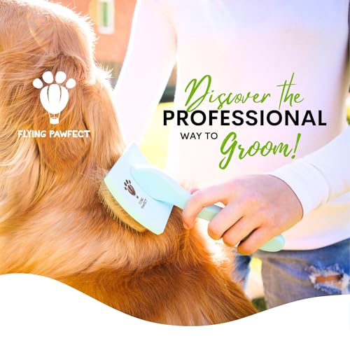 Slicker Brush for Dogs (Coral / Curved Medium)