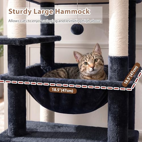 Cat Tree 78.7'' Cat Tower (78.7 inch / Smoky gray)