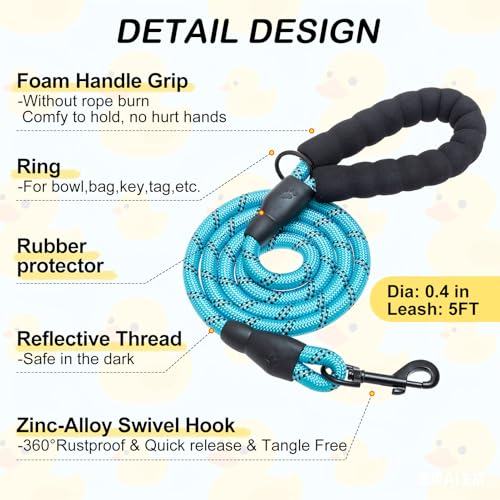 Dog Harness Medium Sized and Leash Set (Medium(Chest Girth 16" - 18") / Blue(Duck_))