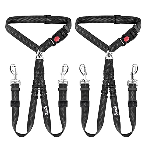 Double Dog Car Seat Belt (Black)