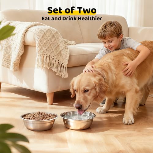 4 Pack 8" Stainless Steel Dog Bowls (4 Pack)