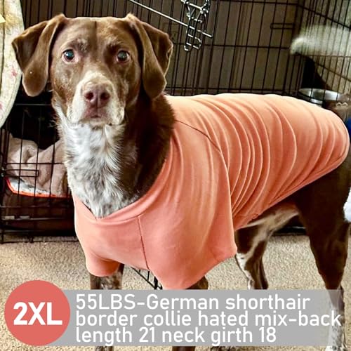 3Pack Dog Sweater with Sleeves Fleece Shirt for Large Dogs (2XL (50-75lbs) / 01# 3Pack(Orange+Grey+Stripe))