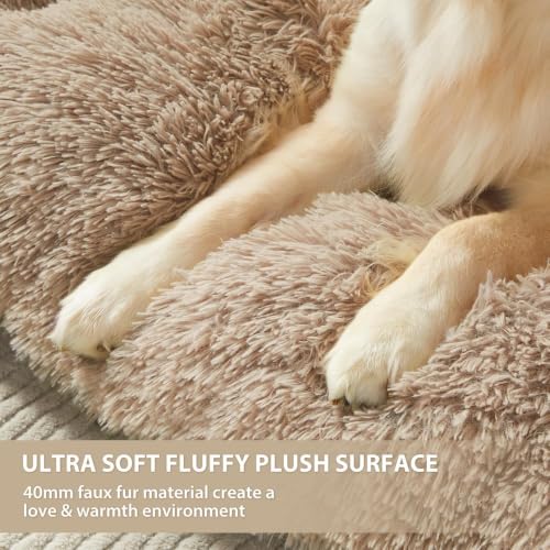 Dog Bed for Large Dogs (Brown / 3XL(53x36 inch))