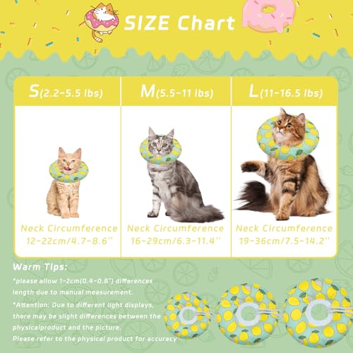 Cat Cone Collar Soft (Green Lemon / Large)
