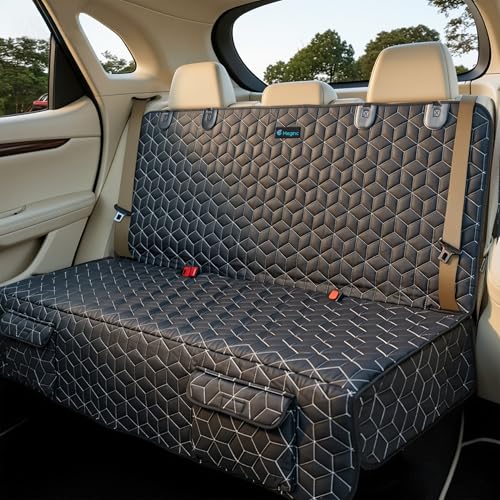 Dog Car Seat Cover (Medium-54" / Bench-Black)