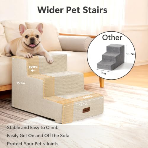 Dog Stairs for Small Dogs (Beige)