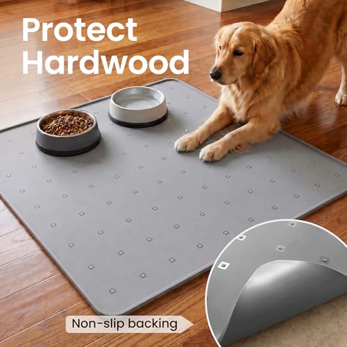 Silicone Pet Feeding Mat (dark grey / 26*26)
