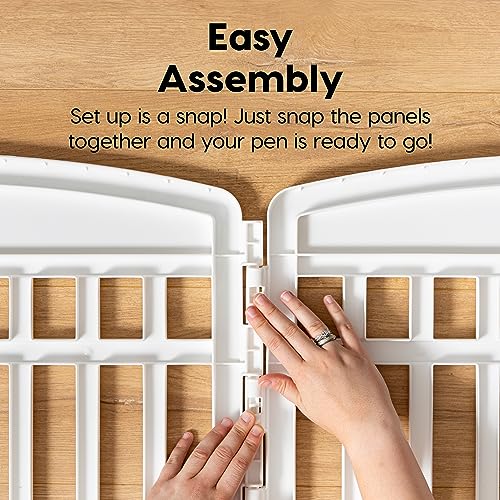 8 Panel Dog Playpen (8 Panel - 24" H / White)