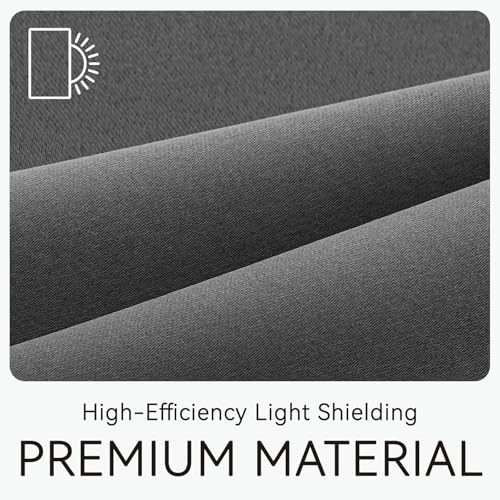 Self Adhesive Blackout Curtains (Grey / 47"W x 59"L (Pack of 1))