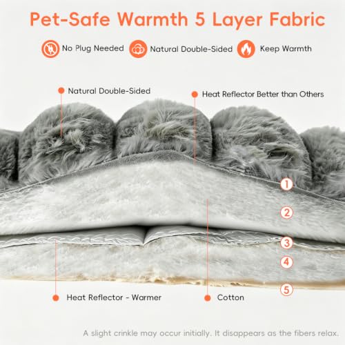 Cat Bed Mat for Indoor Cats (White / Medium 23.6×15.7 inch)