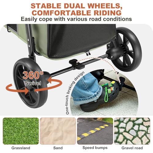 Medium Dog Stroller (Green)