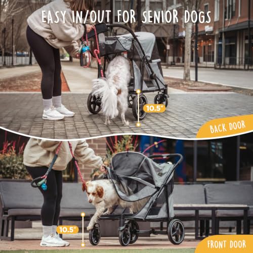 All Terrain Pet Stroller for Large & Medium Dogs (Grey)