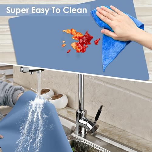 Extra Large Silicone Craft Mat for Kids (03-grayblue / 24"L x 16"W)