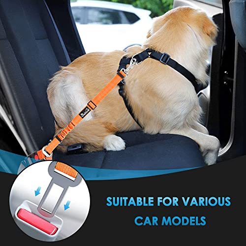 Dog Seat Belt for Car (E.Orange)