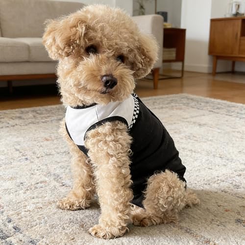 Dog Surgical Suit (Medium / black and white)