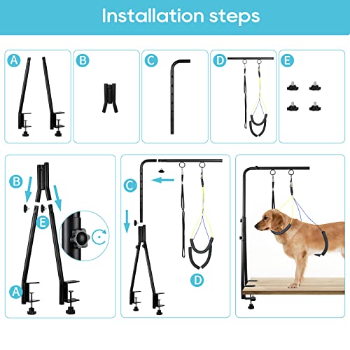 Adjustable Pet Grooming Arm with Clamp for Small & Medium Large Dogs (Style 1 / Large)