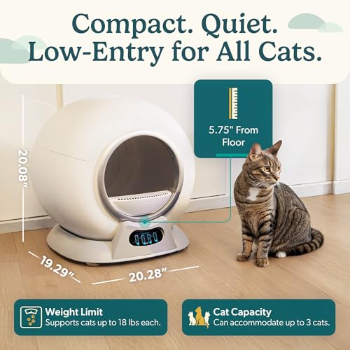 PurrTek Automatic Litter Box Self Cleaning 5GHz Wi (Large)