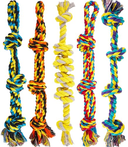 All Large Dog Rope Toys for Aggressive Chewers (5 Packs / Large)