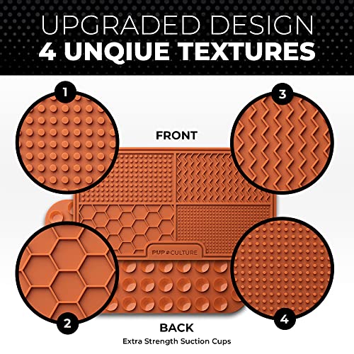 Dog Lick Mat for Dogs (1 Pack / Orange)