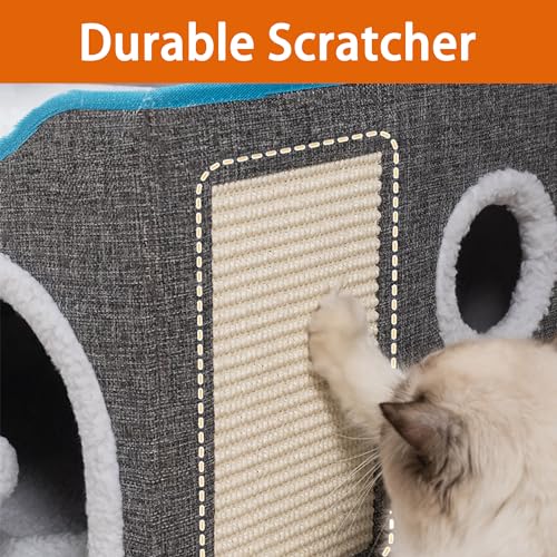 Cat Houses for Indoor Cats (L / Light Grey)