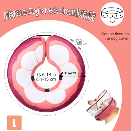 Inflatable Dog Cone Collar for Large Medium Small Dogs (Mangosteen / Large)