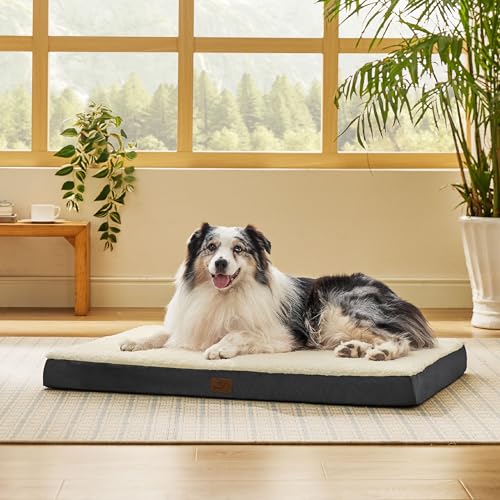 XL Dog Bed for Crate (41"L x 27"W x 3"Th / Grey)