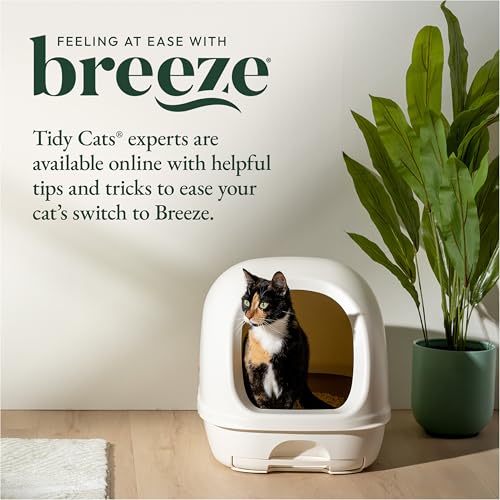 Breeze Covered Cat Litter Box System Kit (10.37 Pound (Pack of 1) / White)