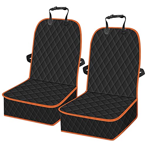 2 Packs Car Front Seat Cover for Dogs (2 Pack-Orange / 2pack)