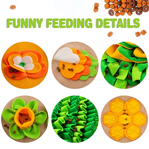 Snuffle Mat for Dogs 40'' X 27'' Large Dog Feeding Mats Pet Sniff Nosework Slower Feeder Interactive Dog Mat for Stress Relief Encourage Natural Foraging (Orange)