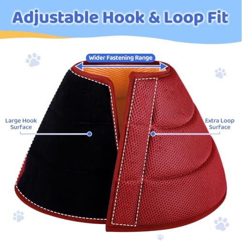 Soft Dog Cone Collar to Stop Licking After Surgery (Orange / XL)