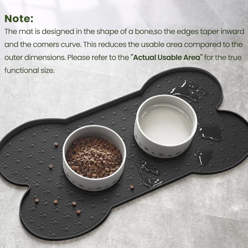 Dog Food Mat Anti (31.8" x 16" / Black)