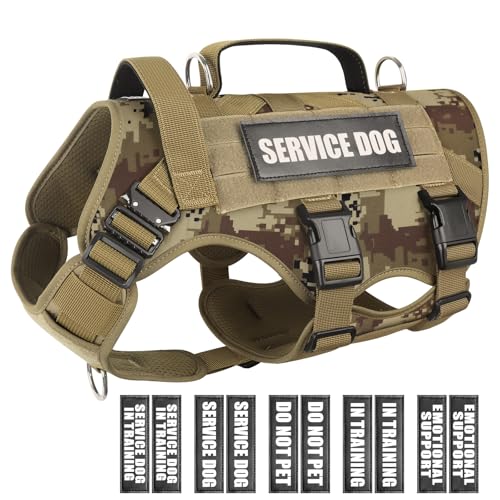 Service Dog Vest Harness for Large Dog (X-Large / Camo Desert)