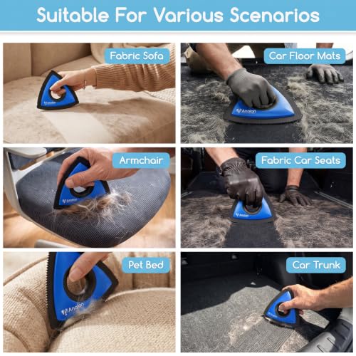 Mini Pet Hair Remover for Car Detailing Dog Hair Tool (Royal Blue)